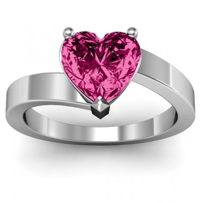 Passion Large Heart Solitaire Ring - Custom Jewellery By All Uniqueness
