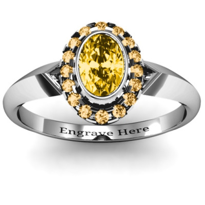 Royal Bezel Set Oval Cluster Ring - Custom Jewellery By All Uniqueness