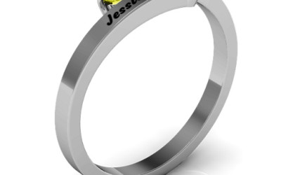 Soleil Tipped Bypass Ring: Custom Birthstones & Artisan Craftsmanship