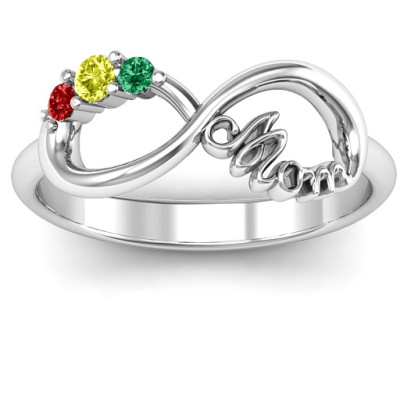 Mom s Infinite Love Ring with 2-10 Stones and 3 Cubic Zirconias Stones - Custom Jewellery By All Uniqueness