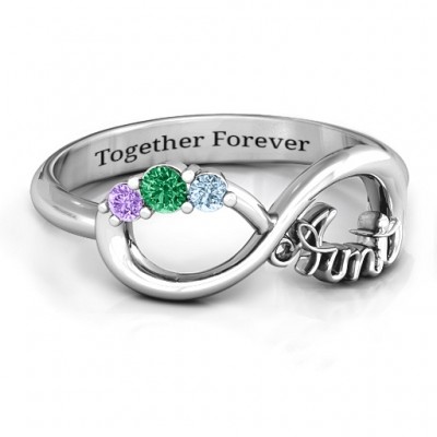 Aunt s Infinite Love Ring with Stones - Custom Jewellery By All Uniqueness