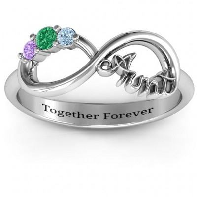 Aunt s Infinite Love Ring with Stones - Custom Jewellery By All Uniqueness