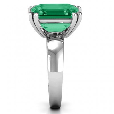 Basket Set Emerald Cut Ring - Custom Jewellery By All Uniqueness