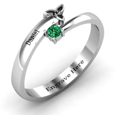 Celtic Solitaire Bypass Ring - Custom Jewellery By All Uniqueness