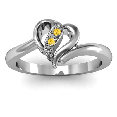 Centre Weave Fashion Heart Ring - Custom Jewellery By All Uniqueness