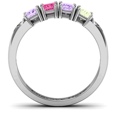 Classic 2-7 Princess Cut Ring with Accents - Custom Jewellery By All Uniqueness