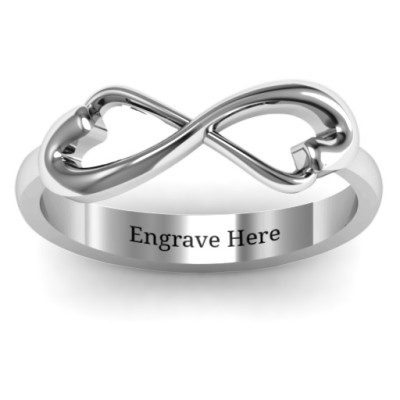 Classic Hearts Infinity Ring - Custom Jewellery By All Uniqueness