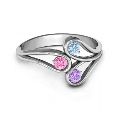Eternal Elegance Three-Stone Ring - Custom Jewellery By All Uniqueness