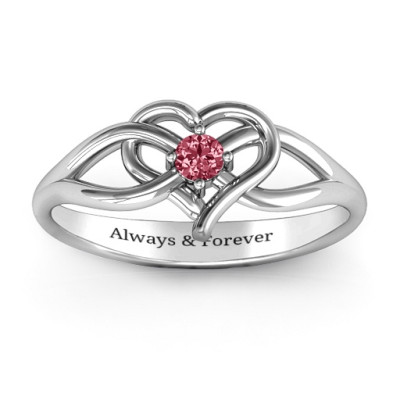 Everlasting Elegance Interwoven Heart Ring - Custom Jewellery By All Uniqueness