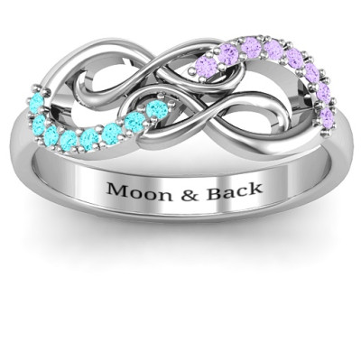 Everlasting Infinity Ring with Gemstones - Custom Jewellery By All Uniqueness