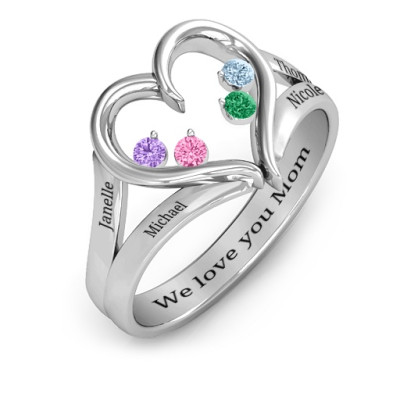 Forever In My Heart Birthstone Ring - Custom Jewellery By All Uniqueness