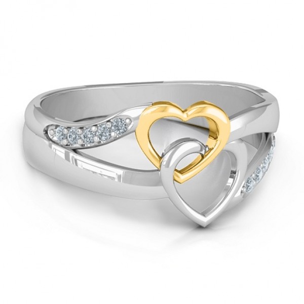 Forever Linked Hearts Ring - Custom Jewellery By All Uniqueness