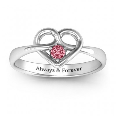 Forget Me Knot Heart Infinity Ring - Custom Jewellery By All Uniqueness