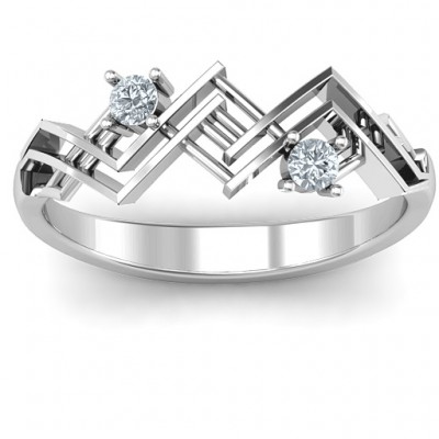 Geometric Glamor Ring - Custom Jewellery By All Uniqueness