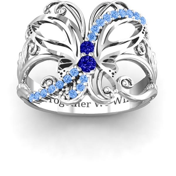 Glimmering Butterfly Ring - Custom Jewellery By All Uniqueness