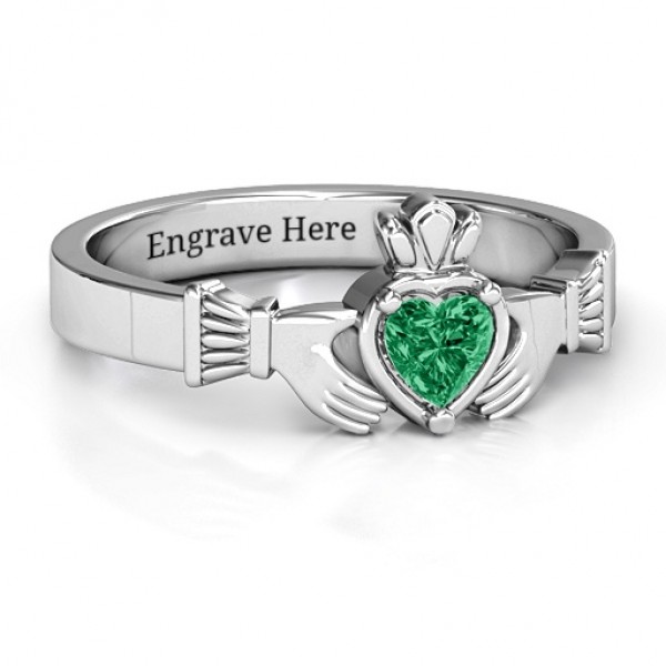Heart Stone Claddagh Ring - Custom Jewellery By All Uniqueness