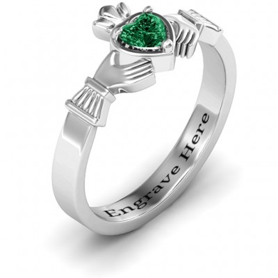 Heart Stone Claddagh Ring - Custom Jewellery By All Uniqueness
