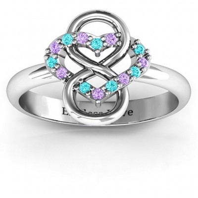 Infinite Love with Stones Rings - Custom Jewellery By All Uniqueness