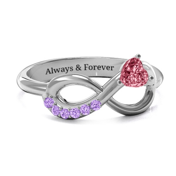 Infinity In Love Ring with Accents - Custom Jewellery By All Uniqueness