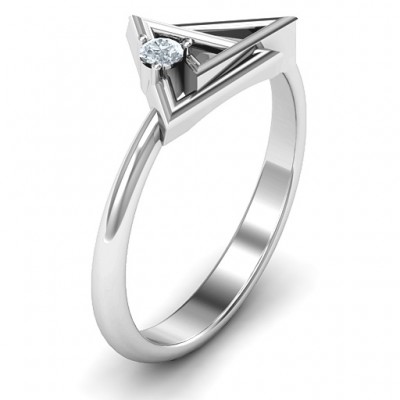 Interlocked Triangle Geometric Ring - Custom Jewellery By All Uniqueness