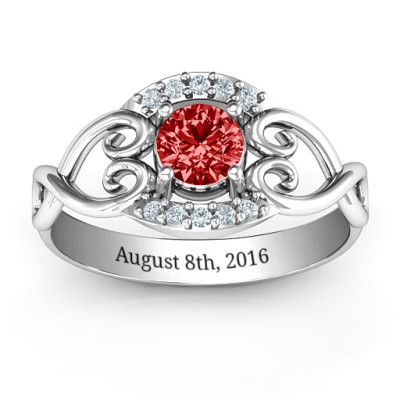 Lasting Love Promise Ring with Accents - Custom Jewellery By All Uniqueness