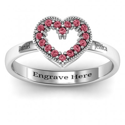 Love Story Heart Accent Ring - Custom Jewellery By All Uniqueness