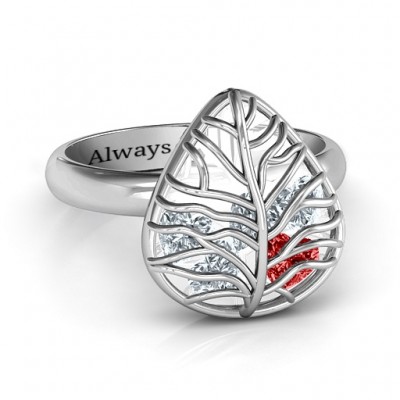 Lovely Lilac Cage Leaf Ring - Custom Jewellery By All Uniqueness