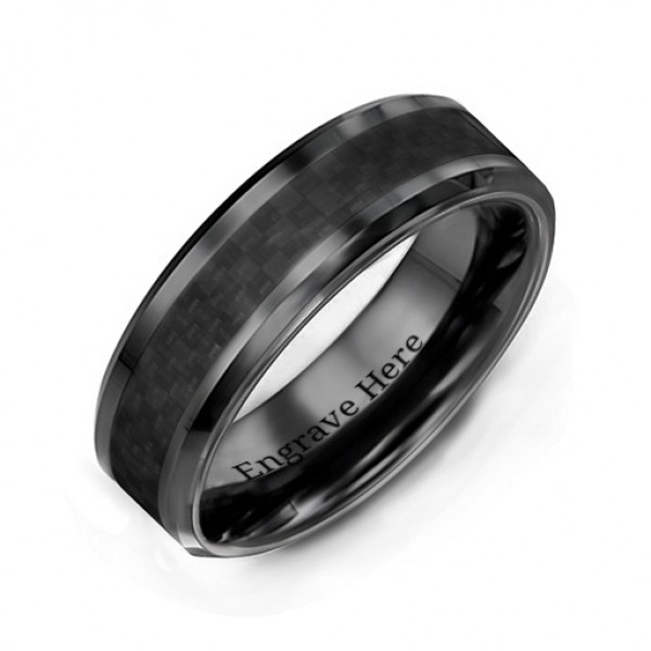 Men s Black Nightfall Ceramic Ring - Custom Jewellery By All Uniqueness