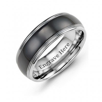 Men s Black Tungsten Ring - Custom Jewellery By All Uniqueness