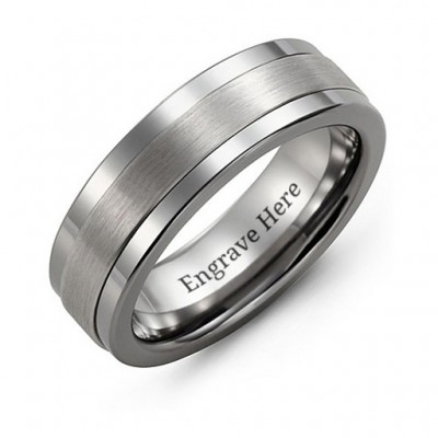 Men s Plain Centre Tungsten Band Ring - Custom Jewellery By All Uniqueness
