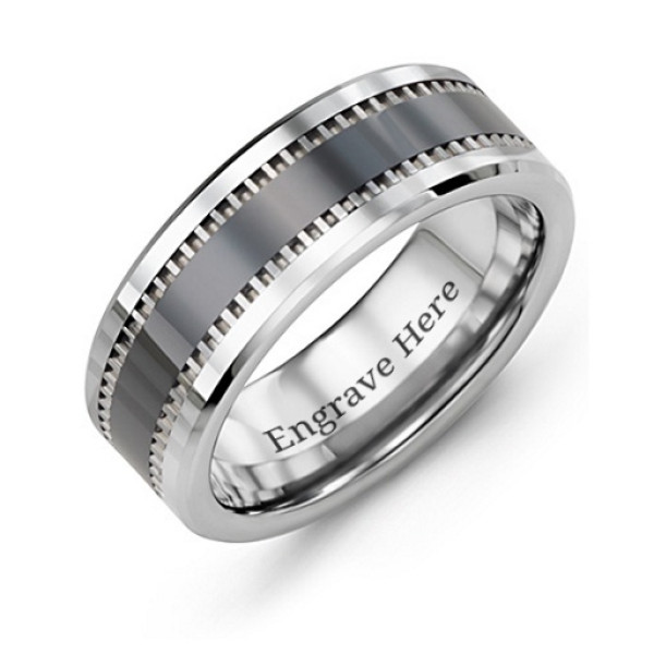 Men s Trail Tungsten Ring - Custom Jewellery By All Uniqueness