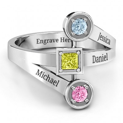 Modern Birthstone Ring - Custom Jewellery By All Uniqueness