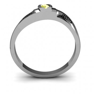 Open Bezel Set Swirl Ring - Custom Jewellery By All Uniqueness