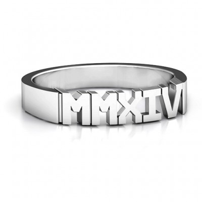 Roman Numeral Unisex Graduation Ring - Custom Jewellery By All Uniqueness