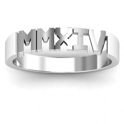 Roman Numeral Unisex Graduation Ring - Custom Jewellery By All Uniqueness