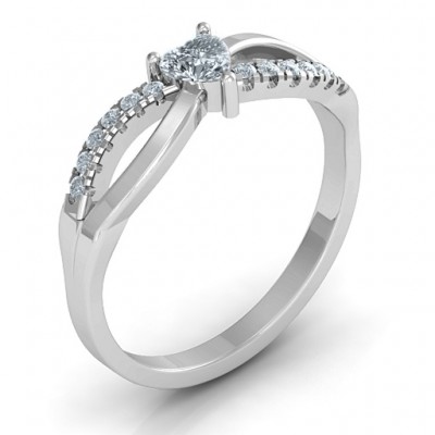 Split Shank Heart Promise Ring - Custom Jewellery By All Uniqueness