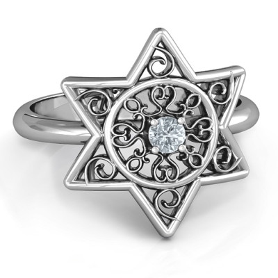 Star of David with Filigree Ring - Custom Jewellery By All Uniqueness
