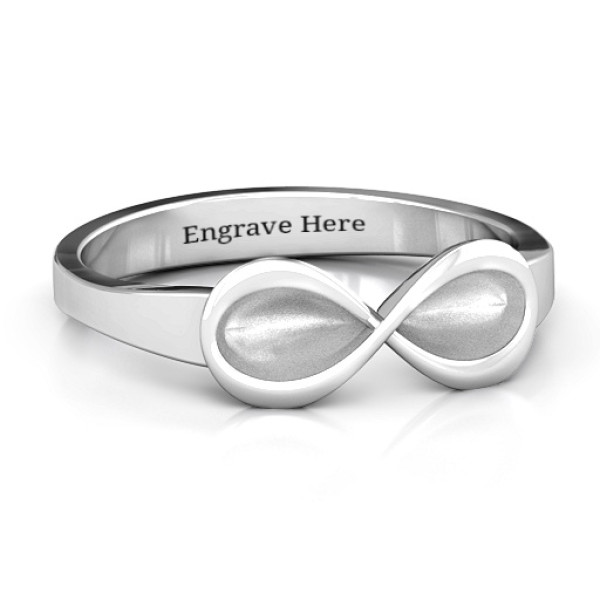 Silver Vogue Infinity Ring - Custom Jewellery By All Uniqueness