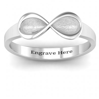 Silver Vogue Infinity Ring - Custom Jewellery By All Uniqueness
