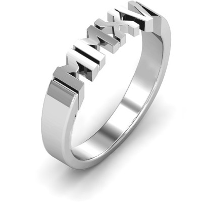 Silver Roman Numeral Graduation Ring - Custom Jewellery By All Uniqueness