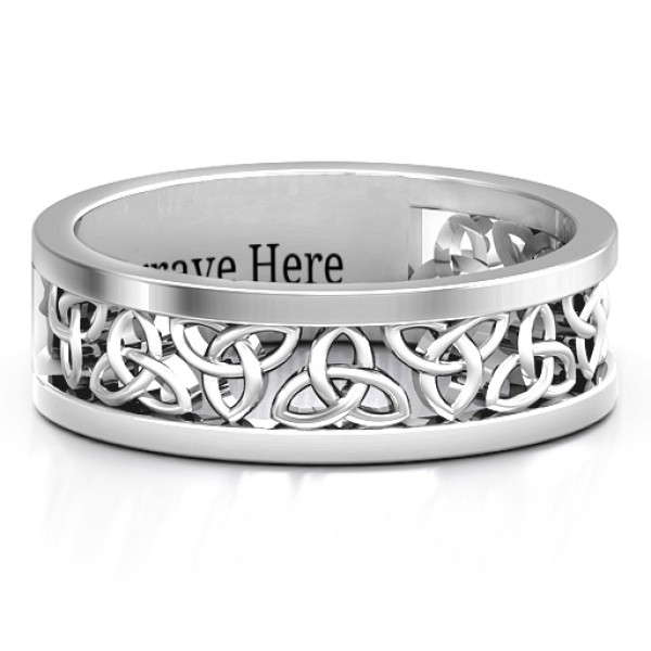 Silver Celtic Wreath Men s Ring - Custom Jewellery By All Uniqueness