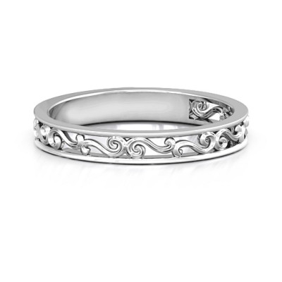 Silver Filigree Band Ring - Custom Jewellery By All Uniqueness