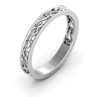 Silver Filigree Band Ring - Custom Jewellery By All Uniqueness
