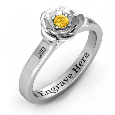 Silver Flourish Rose Ring - Custom Jewellery By All Uniqueness