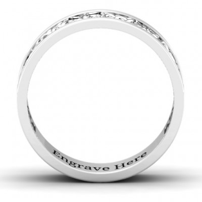 Silver Half Eternity Celtic Ring - Custom Jewellery By All Uniqueness