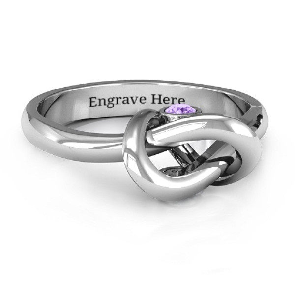 Silver Modern Infinity Heart Ring - Custom Jewellery By All Uniqueness