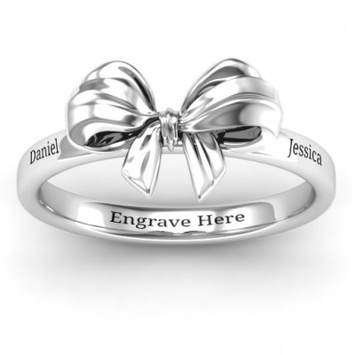 Silver Papillon Bow Ring - Custom Jewellery By All Uniqueness