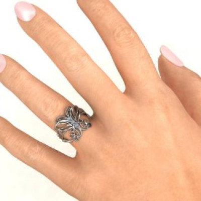 Silver Precious Butterfly Ring - Custom Jewellery By All Uniqueness