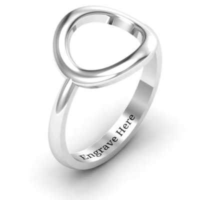 Silver Simple Circle Karma Ring - Custom Jewellery By All Uniqueness