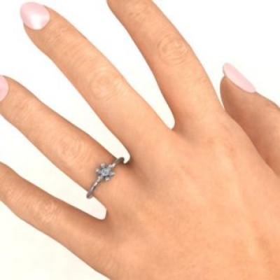 Silver Stone in Magnolia Ring - Custom Jewellery By All Uniqueness